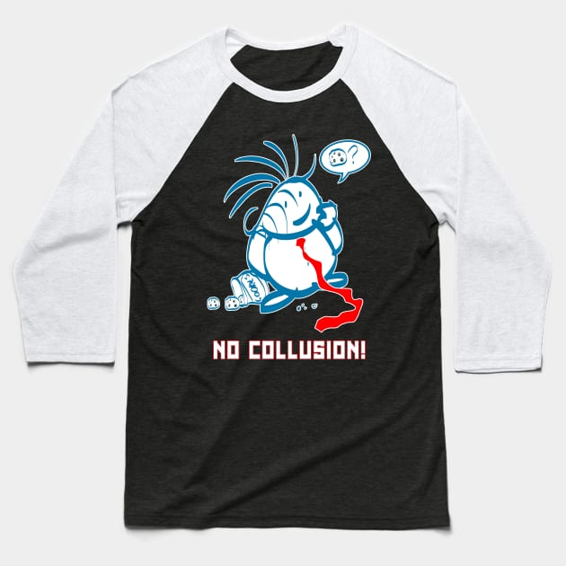 Funny Cookies Kid No Collusion Baseball T-Shirt by brodyquixote